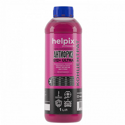 Антифриз Helpix G12 концентрат от -40 до +110 1л розовый 