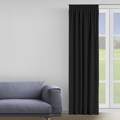 Штора Moda 200х285 см черный Decora