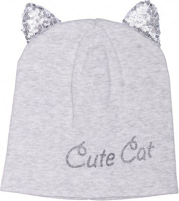 Шапочка дитяча для дівчинки Kraft 345-Т р.50-52 світло-сірий