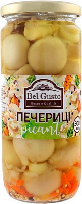 Шампіньйони Bel Gusto мариновані цілі 500 мл 4820204404628