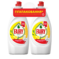 Набір засобів для ручного миття посуду Fairy Лимон 2х 0,9л