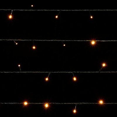 Гирлянда линейная LED 100 ламп 10 м тепло-белая