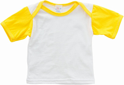 Футболка унисекс Моя планета Ф101 р.80 белый с желтым 