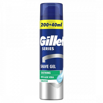 Гель для бритья Gillette Series для чувствительной кожи с алоэ вера 240 мл