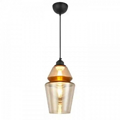 Світильник підвісний HOROZ ELECTRIC Spark-2 1x60 Вт E27 бурштиновий/мідь 021-016-0002-020