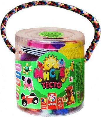 Набор теста для лепки Strateg Мистер тесто 18 цветов 71108