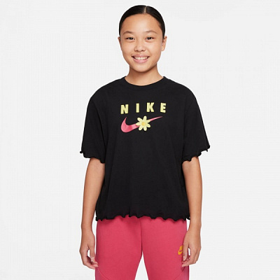 Футболка Nike G NSW TEE ENERGY BOXY FRILLY DO1351-010 р.M черный