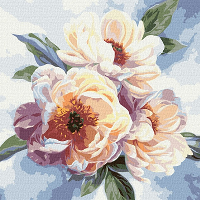 Картина по номерам Красота пионов 40х40 см 40x40 см Идейка 