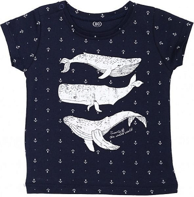 Футболка Фламинго Якоря р.74 темно-синий 622-125-9 