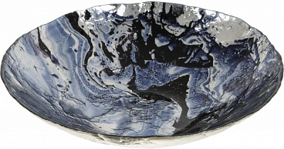 Блюдо глубокое Moon 32,5 см индиго/черное Dekor Cam 