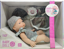 Лялька Ledy Toys з брязкальцем і шапочкою 12/30 см сірий OTM0048864