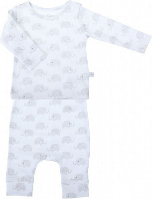 Комплект Фламинго Слоны бело-серый р.62 675-222-17 