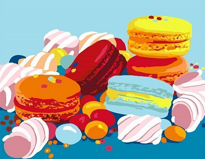 Картина по номерам Sweet Macaroons 35x45 см Rosa Start 