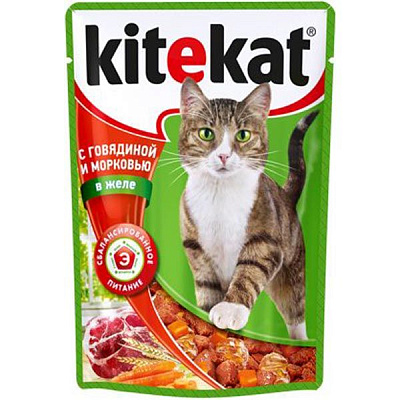 Корм Kitekat з телятиною у желе 100 г