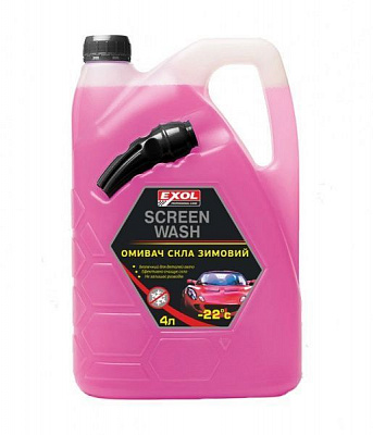 Омивач скла EXOL тропічна свіжість зима -22°С 4л