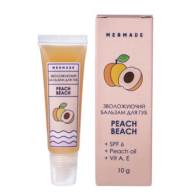 Бальзам для губ для губ Mermade Peach Beach SPF 6 10 мл