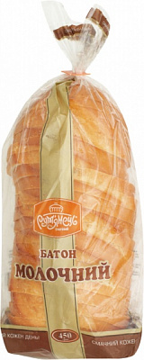 Батон Хлібодар Молочний нарізний 0,450 г 4820062050432
