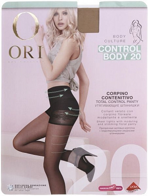 Колготки жіночі ORI Control Body 20 Den Pesca р. 3 коричневий 1 пар