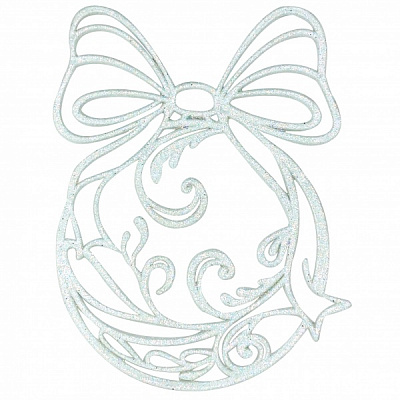 Ялинкова іграшка Шар 2Д 12 см білий