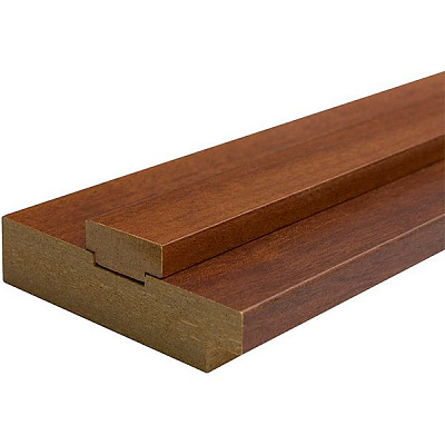 Дверная коробка ОМиС ОМіС ламинированная под добор 80x33 мм орех 2024х80 мм орех