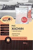 Рис Август Жасмин в пакетиках для варки 4 х 70 г + семена льна 1 х 70 г 