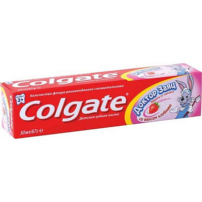 Дитяча зубна паста Colgate Доктор Заєць смак Полуниці 50 мл