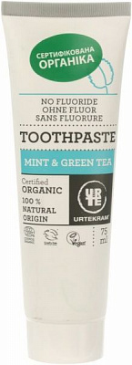 Зубная паста Urtekram Зеленый чай и мята органическая 75 мл