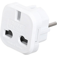 Переходник De-Pa без заземления 1 гн. белый 11108 WHITE 