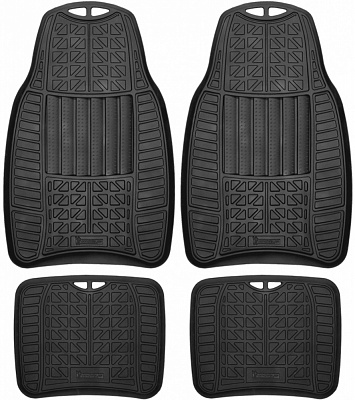 Килимки автомобільні Michelin для будь-якої погоди з гнучкими лініями W965-BLK універсальні