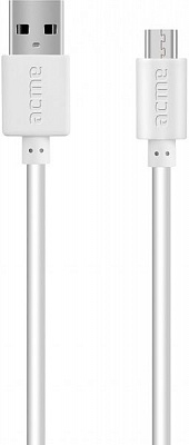 Кабель Acme USB – microUSB 1 м білий (4770070879030) CB1011W