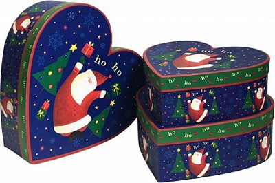 Коробка подарочная Сердце синее НР W7845 S.26x25.2x9.5 см