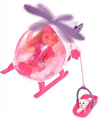 Кукольный набор Steffi & Evi Love Эви Спасательный вертолет с собачкой 5739469