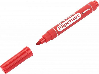 Маркер перманентный Centropen для флипчарта 2.5 мм красный 