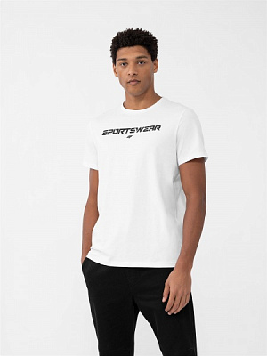 Футболка 4F TSHIRT M0950 4FAW23TTSHM0950-10S р.L білий