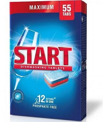 Таблетки для ПММ START Maximum 12 Actions in One 55 шт.