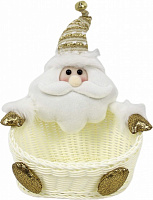 Декорація новорічна корзинка з Дідом Морозом/Сніговиком в асортименті 23 см 