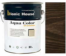 Лазурь Bionic House лессирующая универсальная Aqua Color UV protect палисандр шелковистый мат 10 л