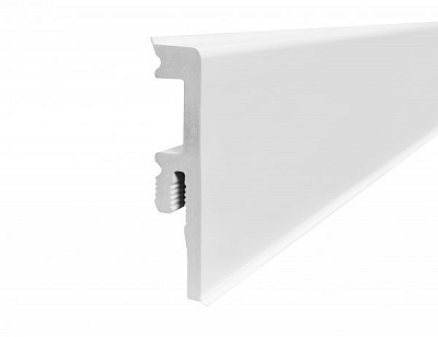 Плинтус King Floor VENEZIA 75 белый 25х75х2500 мм 