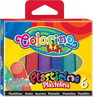 Пластилін з блиском 6 кольорів 42697PTR Colorino