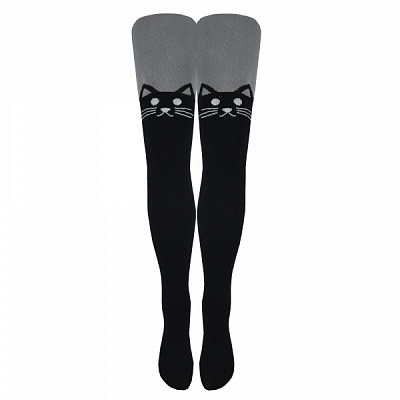 Колготки детские для девочек Легка хода 8203р.120-128 черный-серый 