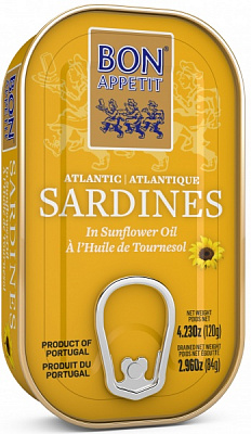 Сардини ТМ Bon Appetit в соняшниковій олії 120 г