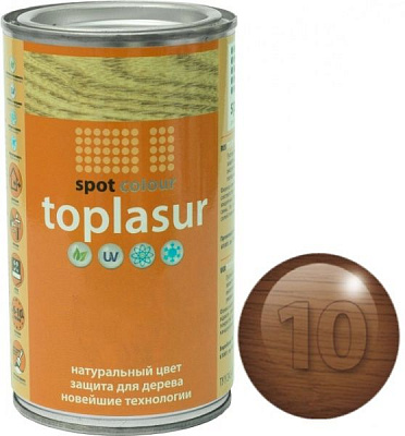 Лазурь Spot Colour Toplasur №10 палисандр полуглянец 0,4 л