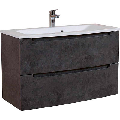 Тумба подвесная Aqua Rodos HeadWay 100 см темный мрамор под умывальник из искусственного камня 100