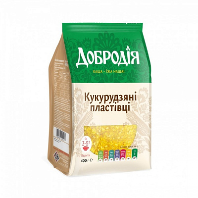 Хлопья Добродія кукурузные 400г п/ет 
