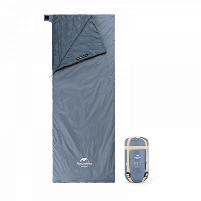 Спальний мішок Naturehike надлегкий Ultralight LW180 NH21MSD09, (15°C), p-p L, сіро-синій