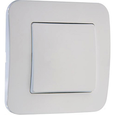 Вимикач перехресний одноклавішний Makel Lillium Natural без підсвітки 10 А 250В білий 55020