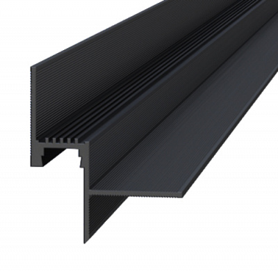 Профиль теневого шв АЛЮПРО с LED каналом ПАС-3410 RAL-9005 мат 3м