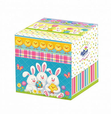 Салфетки бумажные в коробке Будь Ласка Праздничные мотивы 12 шт.