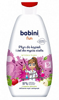 Детский гель для купания Bobini с ароматом яблока Fun 500 мл