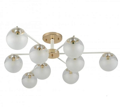 Люстра Miorro Massimo метал/скло 9x7 Вт G9 білий/золото 51-311-052